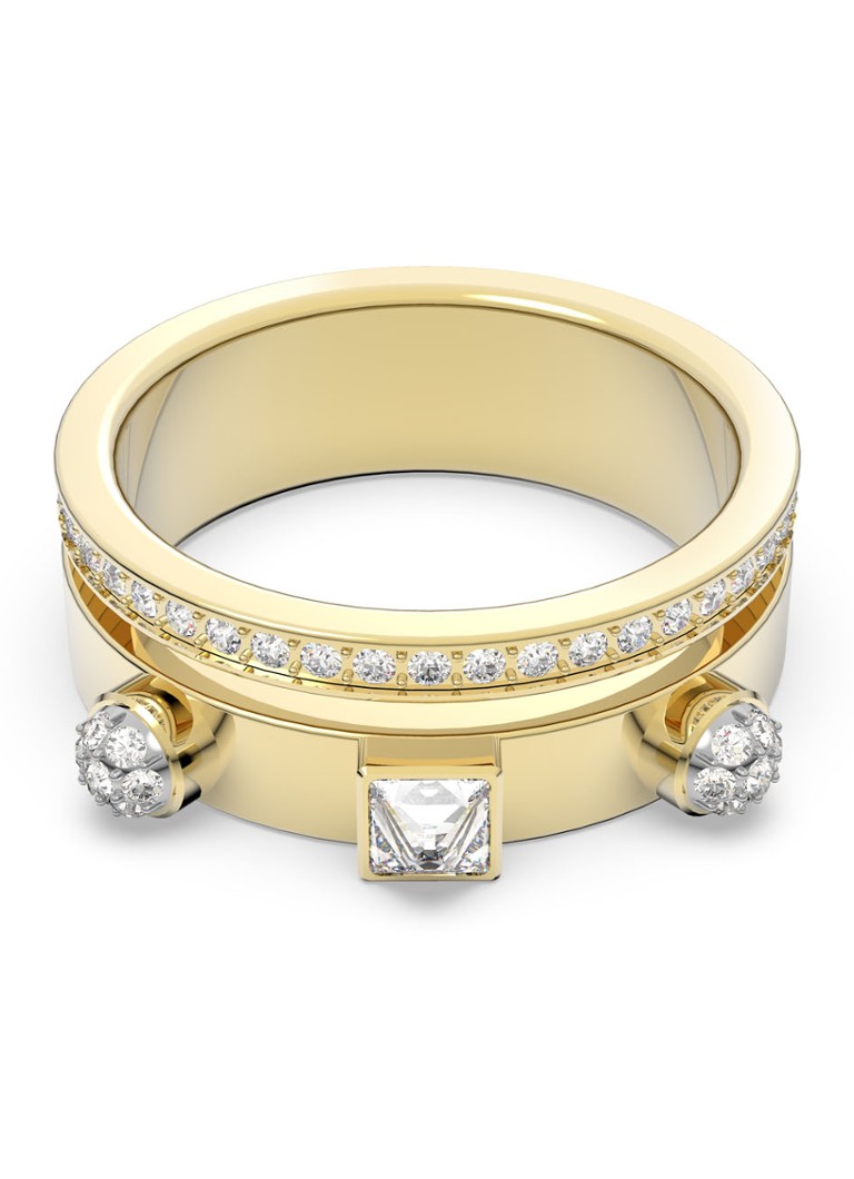 Swarovski - Thrilling ring met kristal - Goud