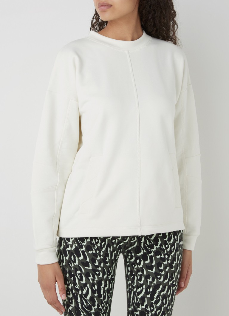 Sweaty Betty Low Tides sweater met steekzakken en drawstring • Creme