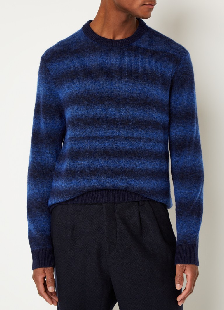 Ted Baker - Abulti fijngebreide trui met streepprint - Blauw