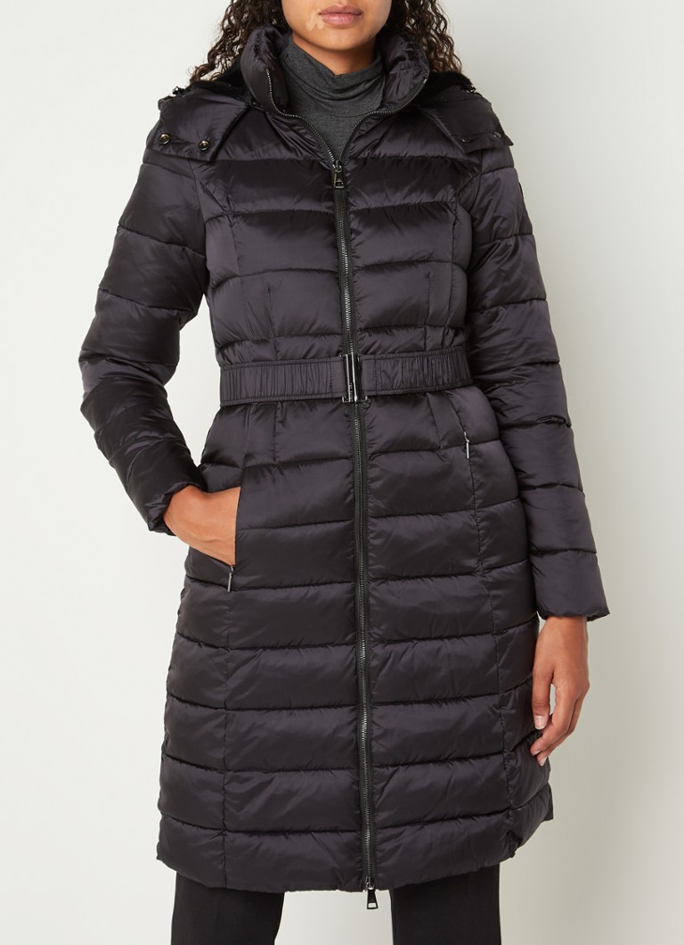 voorspelling Verfijning Franje Ted Baker Alicee longline puffer jas met afneembare capuchon • Zwart • de  Bijenkorf