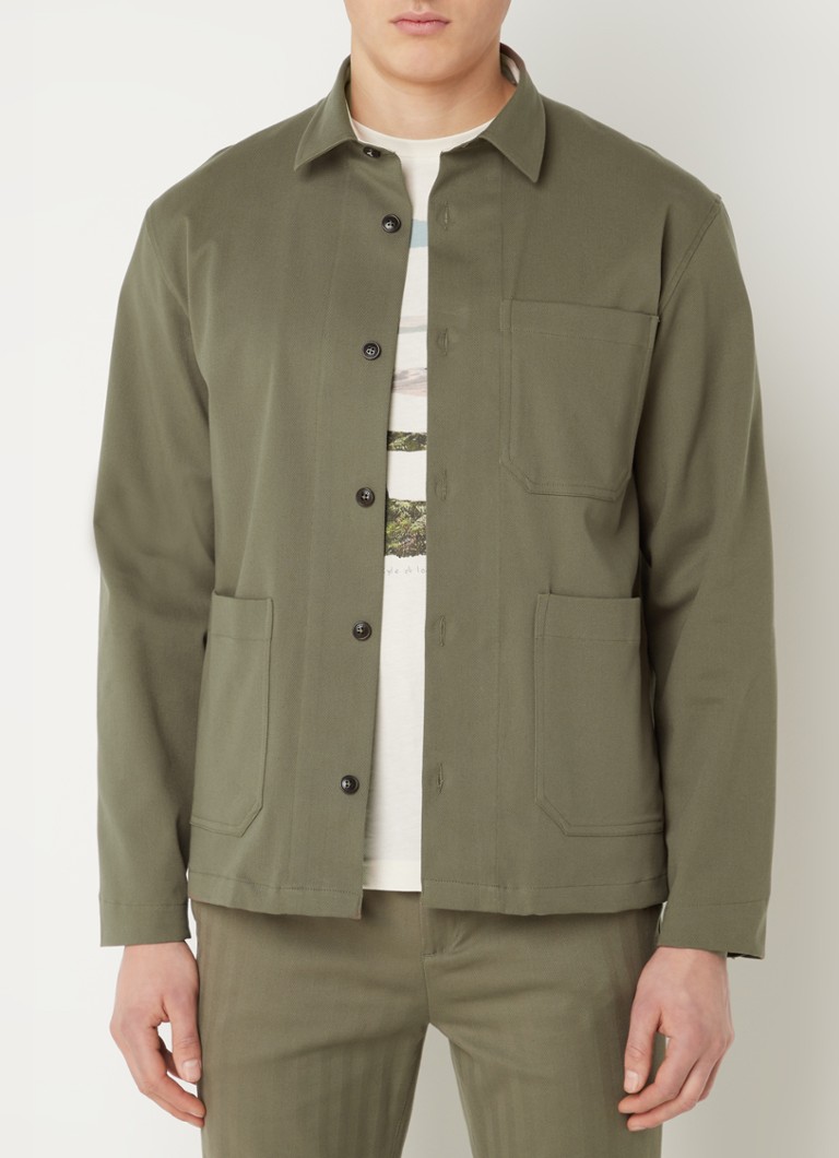 Ted Baker - Arid overshirt met opgestikte zakken - Khaki