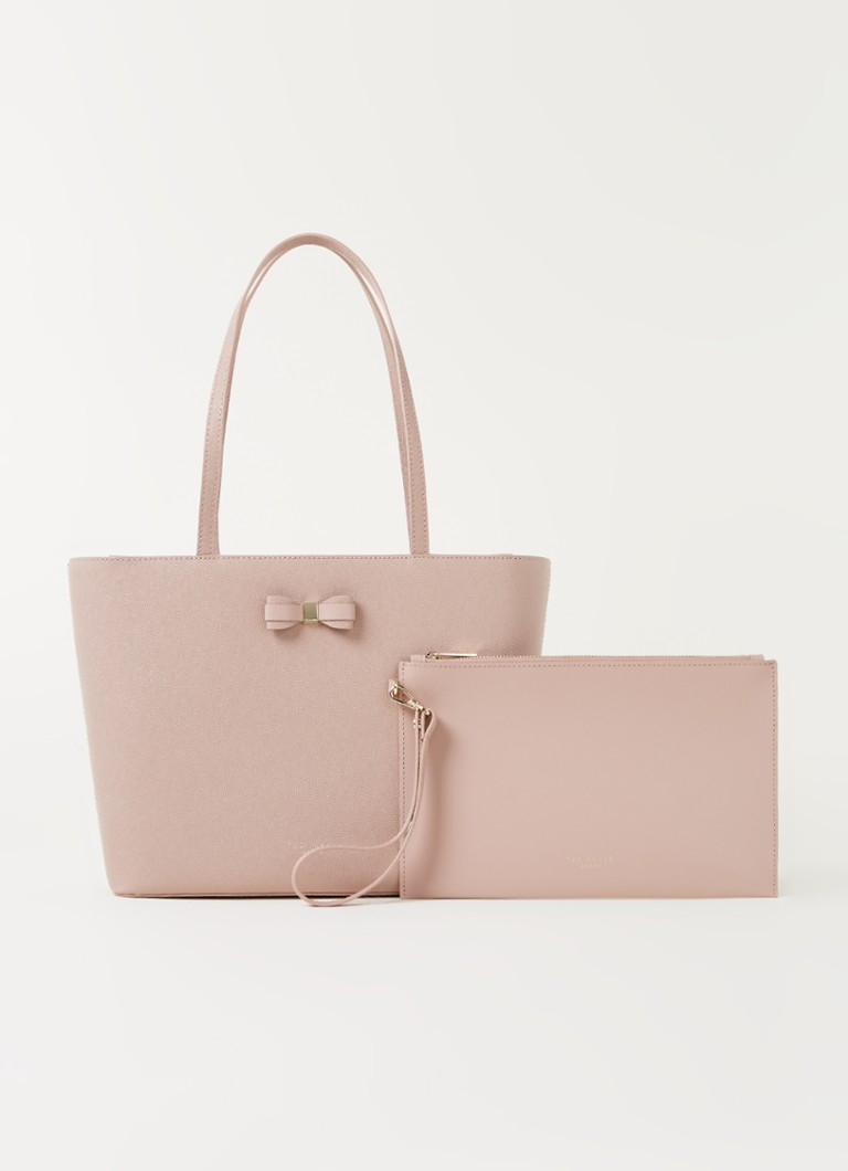 betalen Graf zakdoek Ted Baker Aveeda shopper van leer met uitneembaar etui • Oudroze • de  Bijenkorf