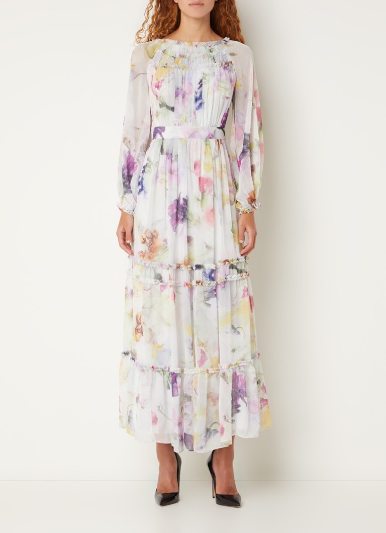 bloemenprint maxi jurk