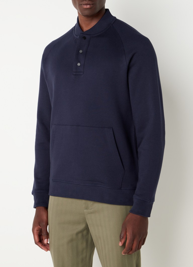 Ted Baker - Breenge sweater met knoopdetail - Donkerblauw