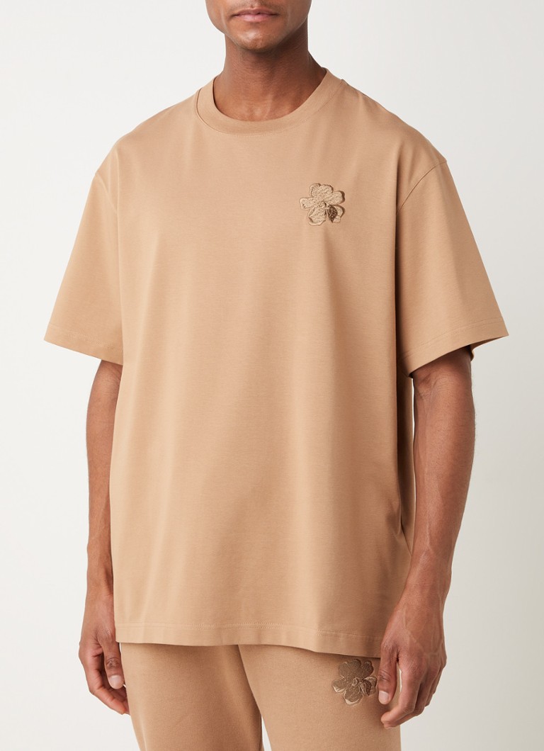 Ted Baker - Dalas oversized T-shirt met borduring - Camel