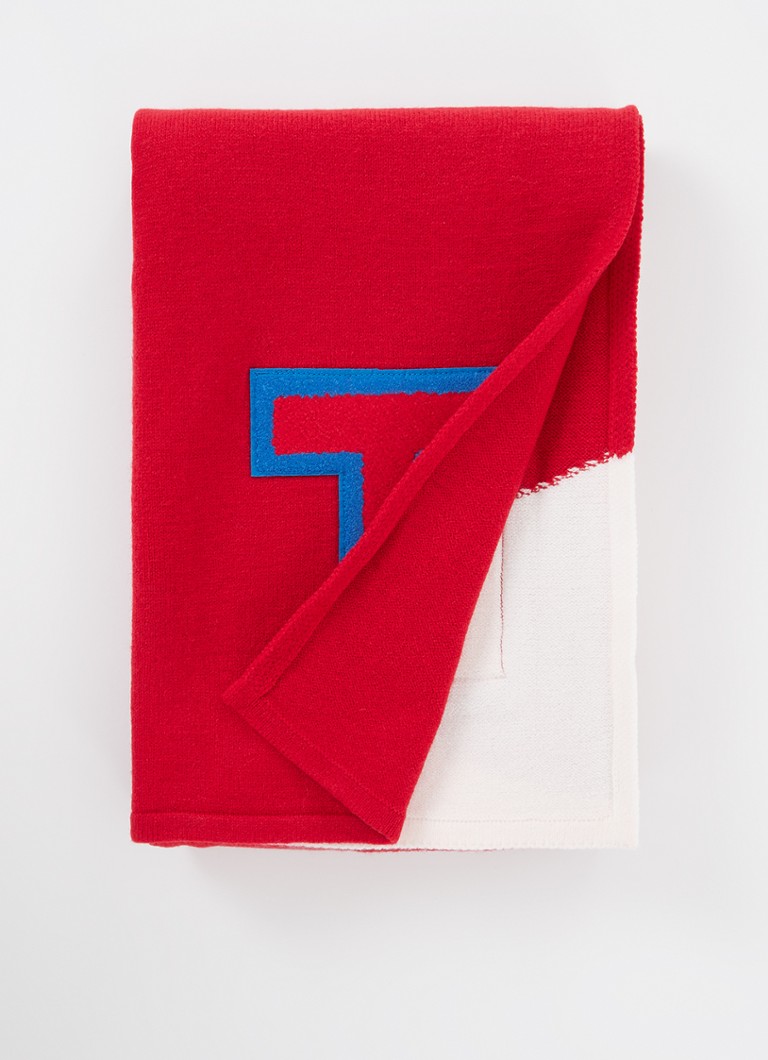 Ted Baker - Davii sjaal met streepprint en opgestikte zak 210 x 45 cm - Rood