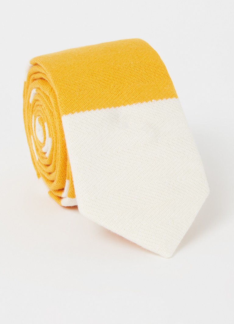 Ted Baker - Duckabu stropdas van jersey met streepprint - Oranje