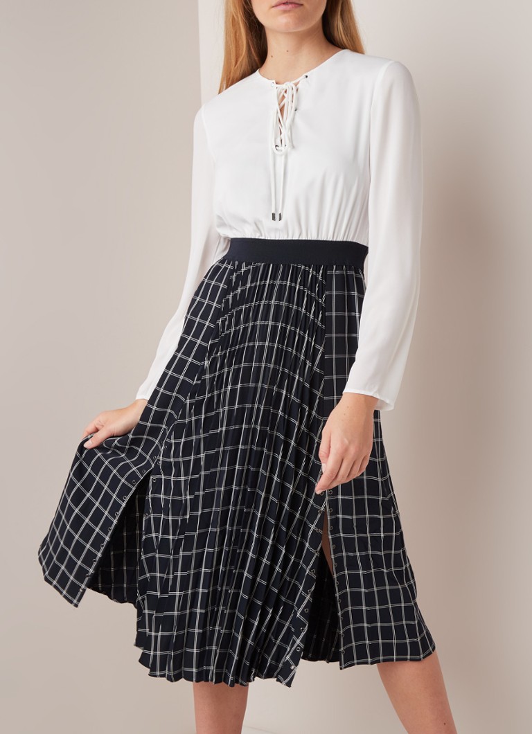 Ted Baker - Fancesa A-lijn jurk met plooien - Donkerblauw