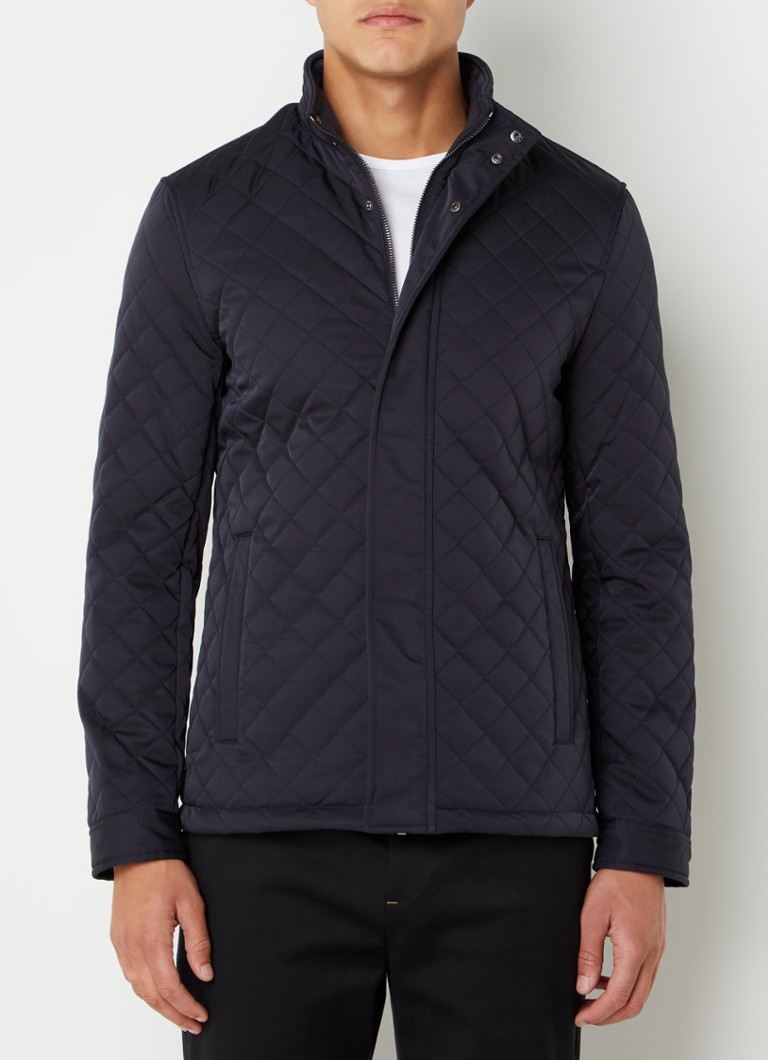 Ted Baker Gewatteerde jack met quilt patroon • Donkerblauw • de Bijenkorf