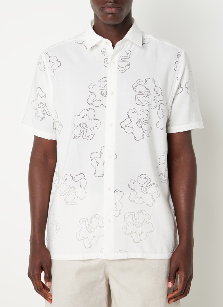 Ted Baker - Guilio regular fit overhemd met bloemenprint  - Wit