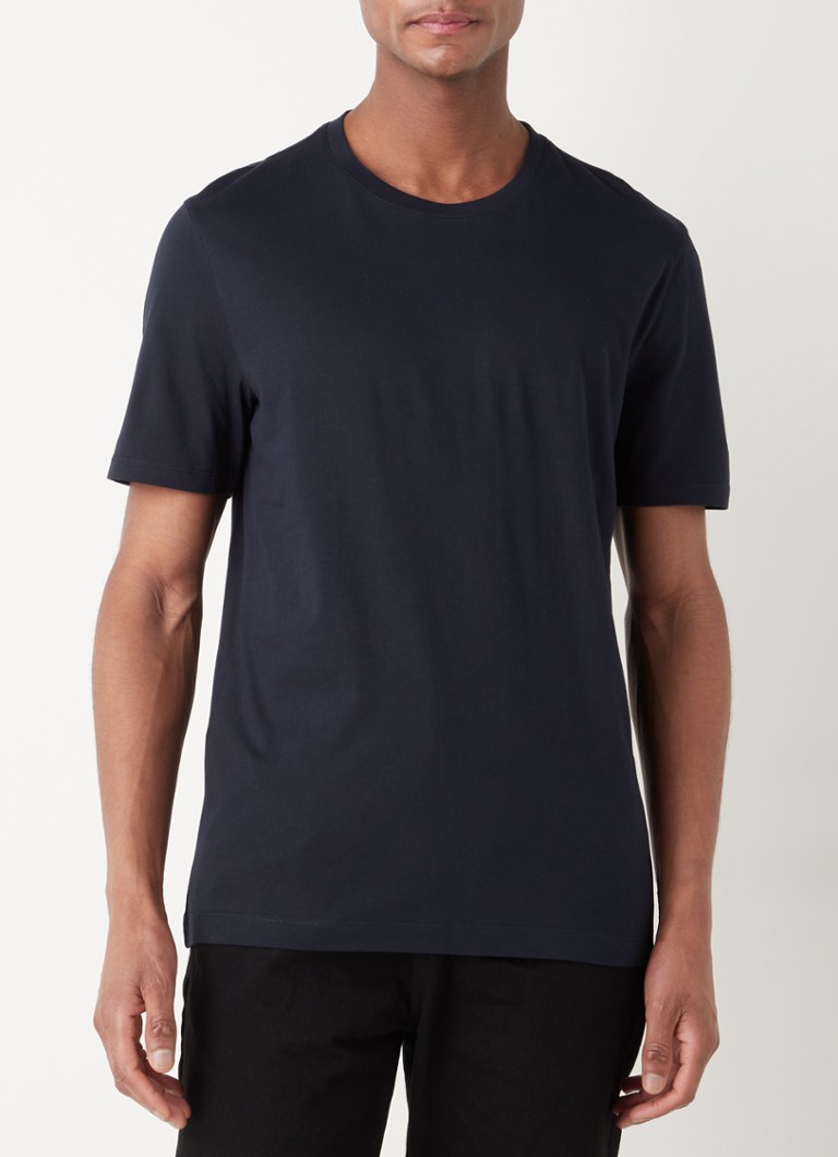 Ted Baker - Hawking T-shirt met ronde hals en stretch - Donkerblauw
