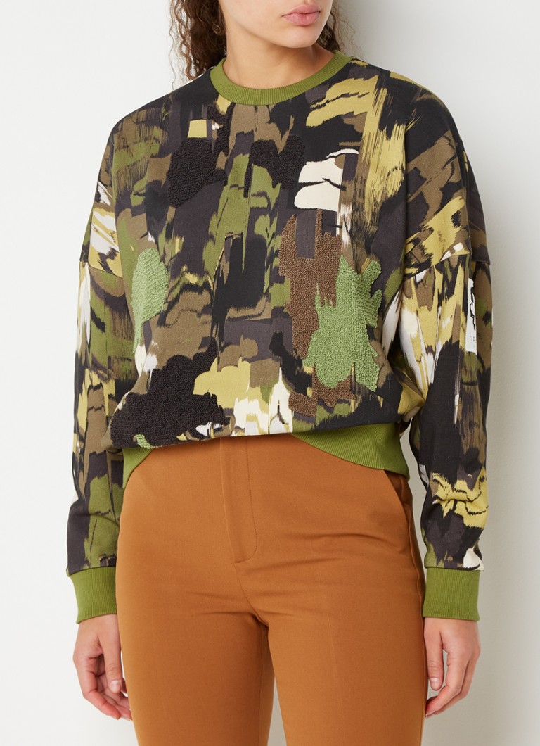 Ted Baker - Hensely sweater met camouflageprint  - Groen