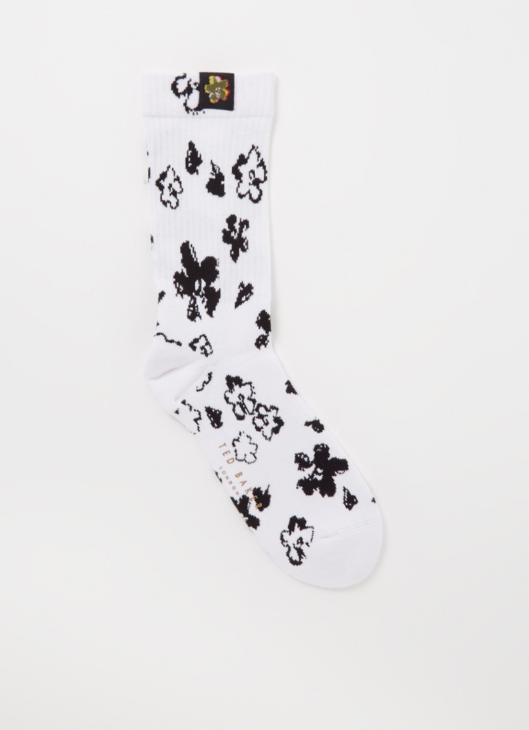 Ted Baker - Magnolia sokken met bloemenprint - Wit