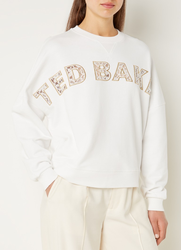 Ted Baker - Mahvis sweater met logoborduring - Wit