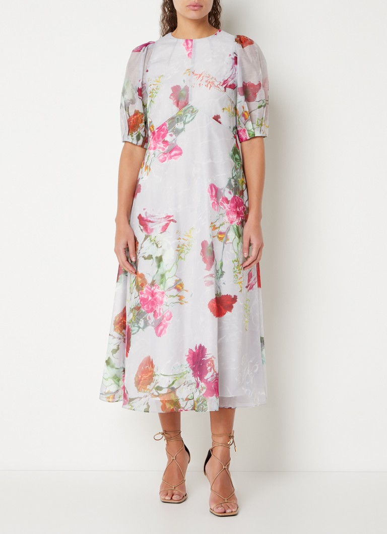 Broederschap Verlichten Uil Ted Baker Mekayla maxi jurk met pofmouw en bloemenprint • Wit • de Bijenkorf