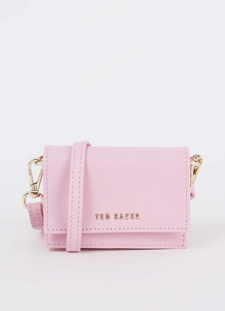 stoomboot Zeggen tweedehands Ted Baker Munika crossbody pasjeshouder van leer • Lichtroze • de Bijenkorf