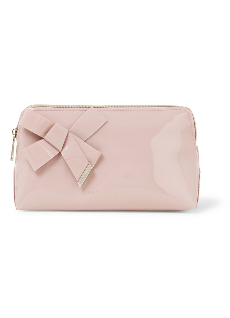 krom Ijveraar thermometer Ted Baker Nicolai make-up tas met strikdetail • Roze • de Bijenkorf