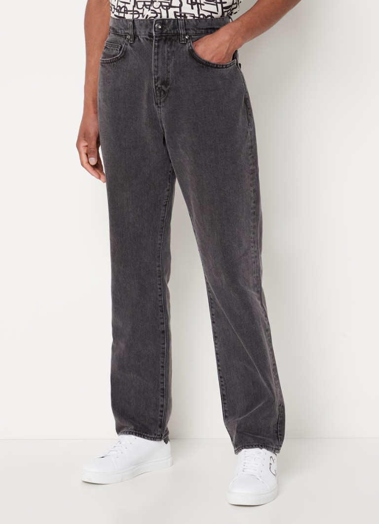 Ted Baker - Ovall straight leg jeans met gekleurde wassing  - Grijs