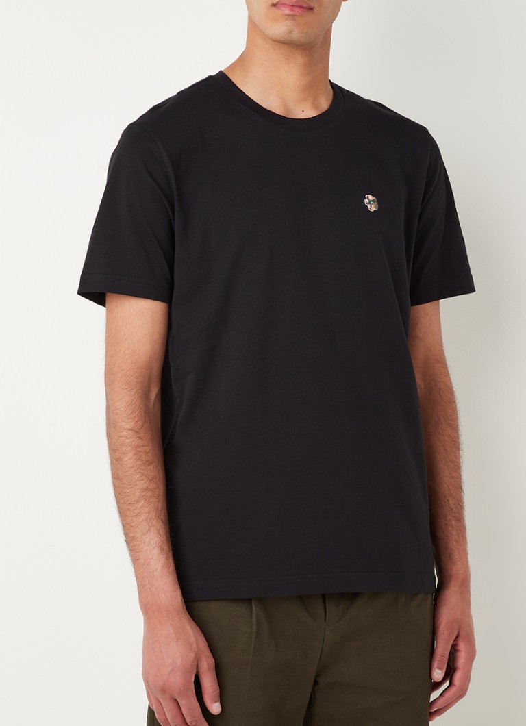 Ted Baker - Oxford T-shirt met logoborduring  - Zwart