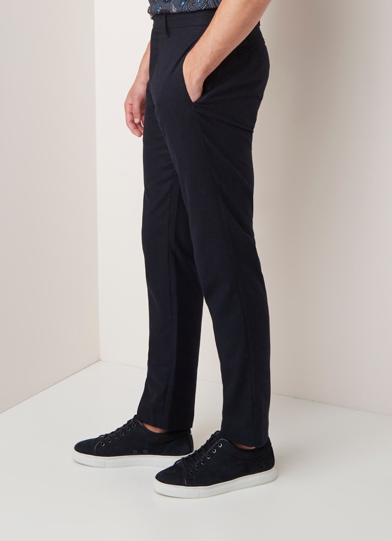 Ted Baker - Padtro sllim fit pantalon in wolblend - Donkerblauw