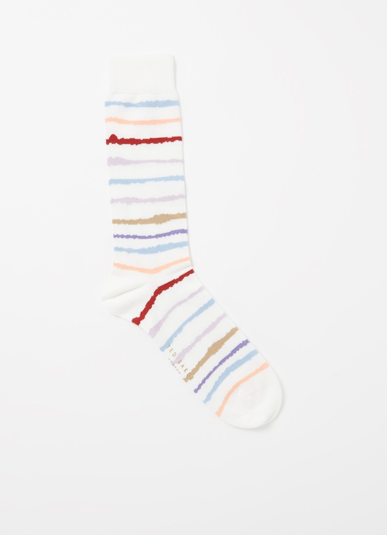 Ted Baker - Painty sokken met streepprint - Creme