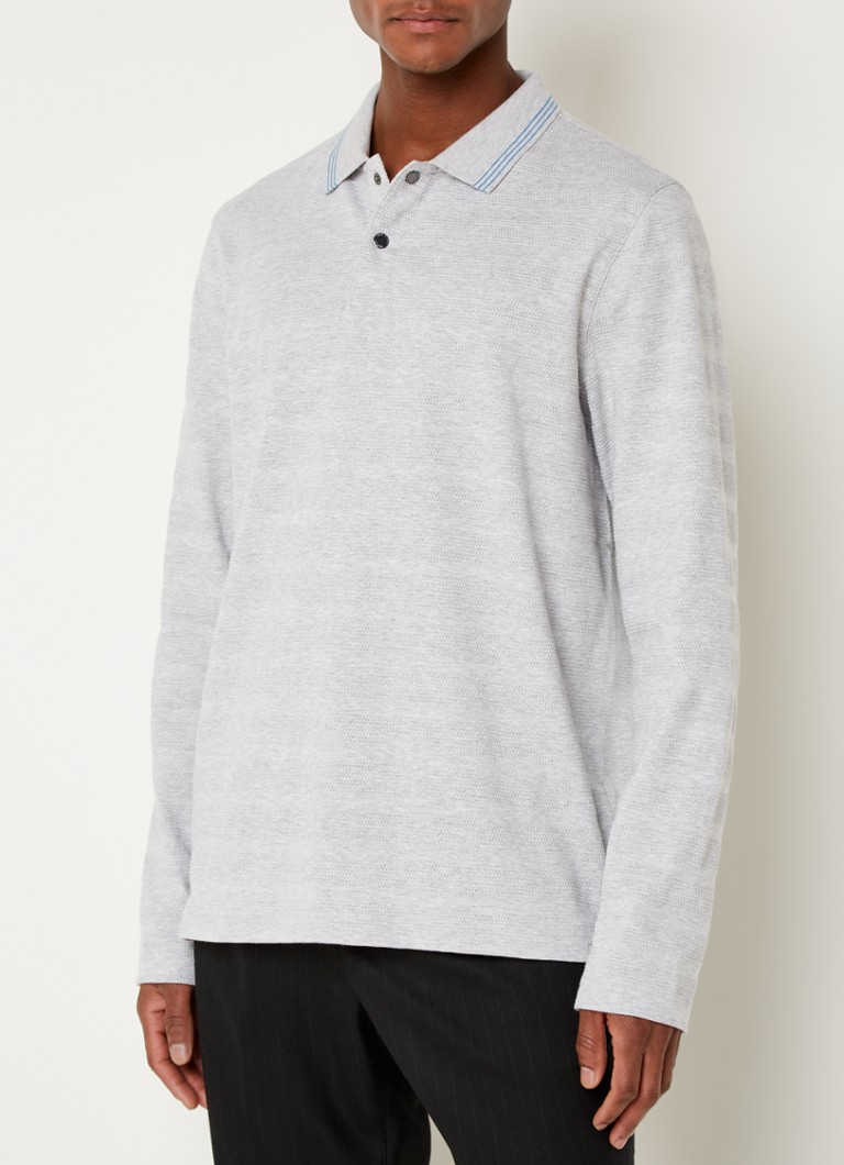 Ted Baker - Penine regular fit polo met structuur  - Grijs