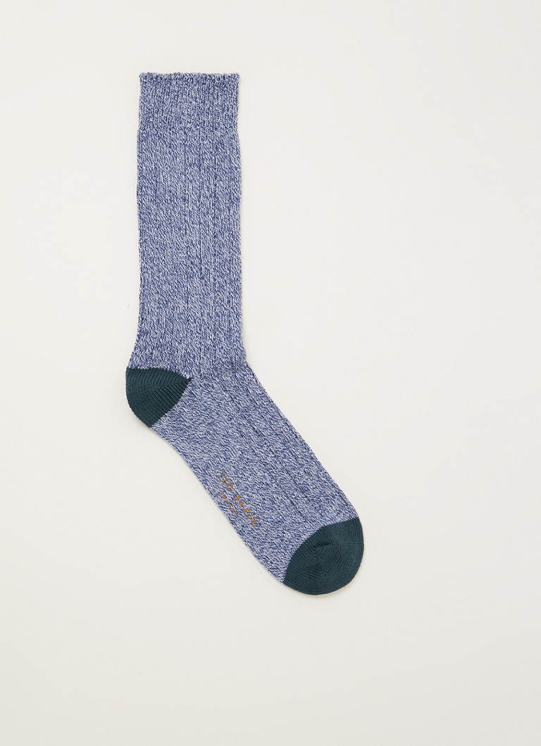 Ted Baker - Popzu gemêleerde grofgebreide sokken - Donkerblauw