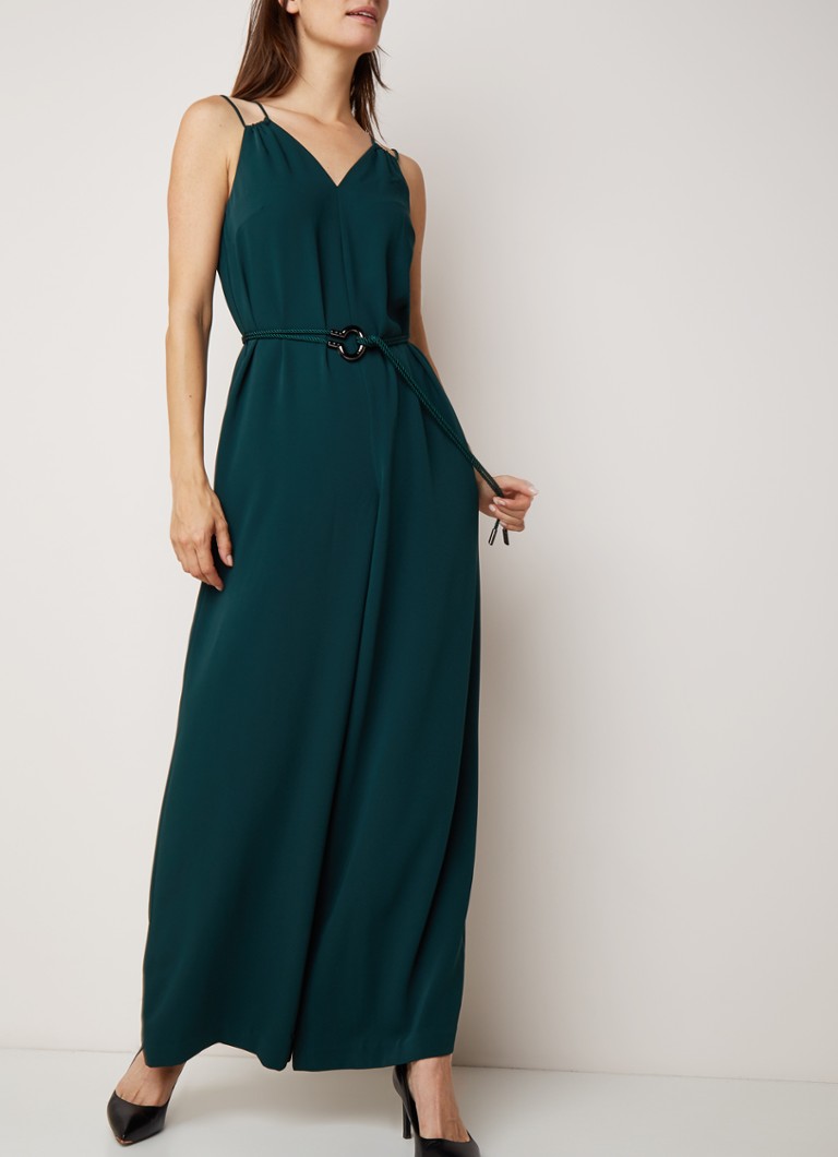 Ted Baker - Rheya mouwloze jumpsuit met koorddetail - Donkergroen