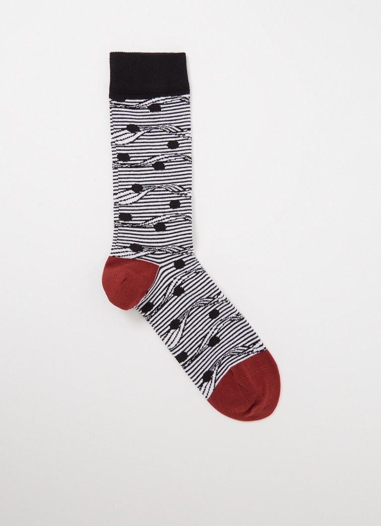 Ted Baker - Spot Wave sokken met streepprint - Zwart
