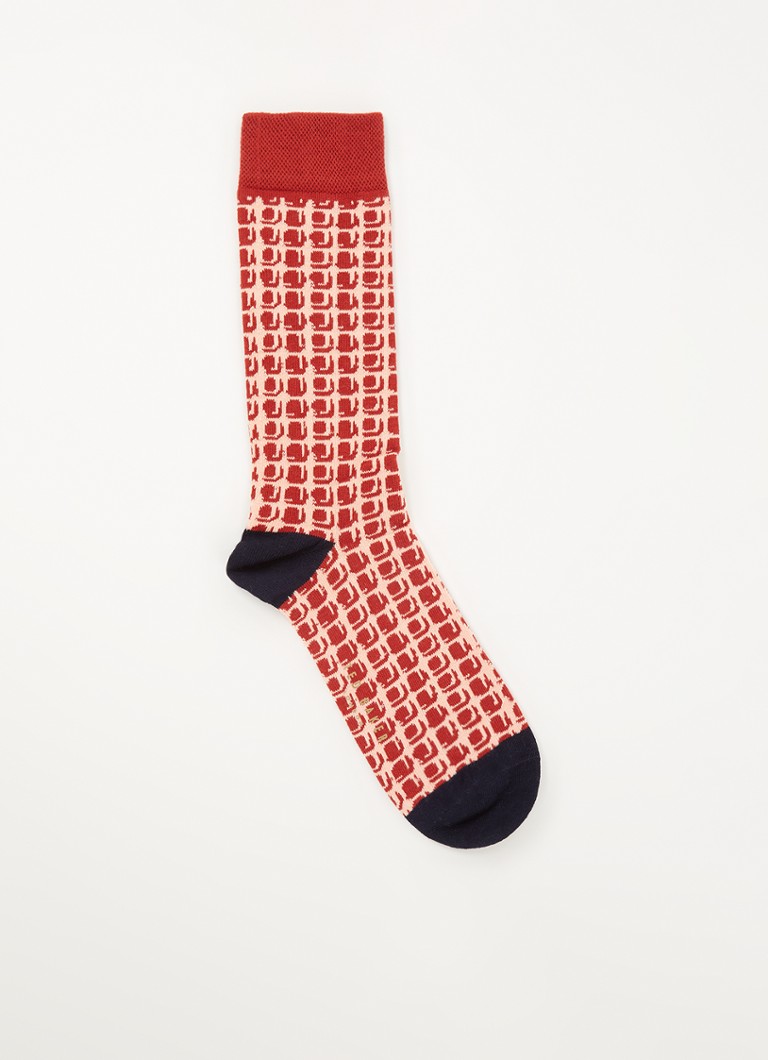 Ted Baker - Sqwer sokken met grafische print - Rood