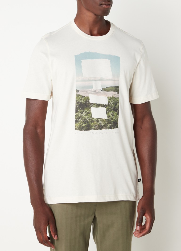 Ted Baker - Stovie T-shirt met print - Creme