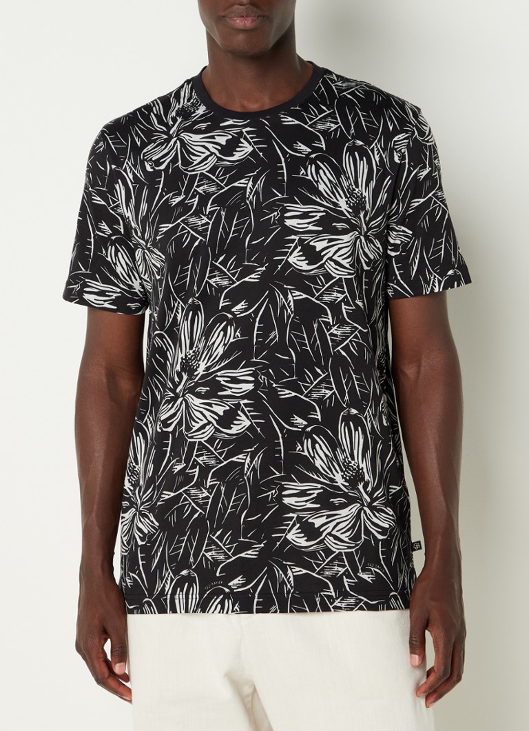 Ted Baker - Vennel T-shirt met bloemenprint - Zwart