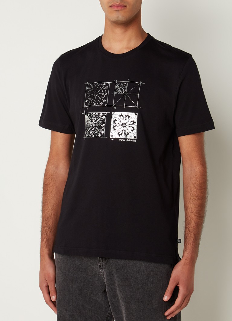 Ted Baker - Wilsonn T-shirt met print - Zwart
