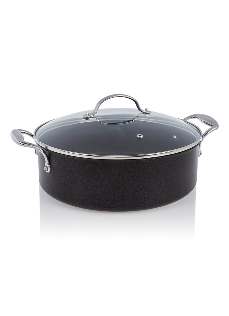 Tefal Heritage hapjespan met deksel 28 cm • Zwart • de Bijenkorf