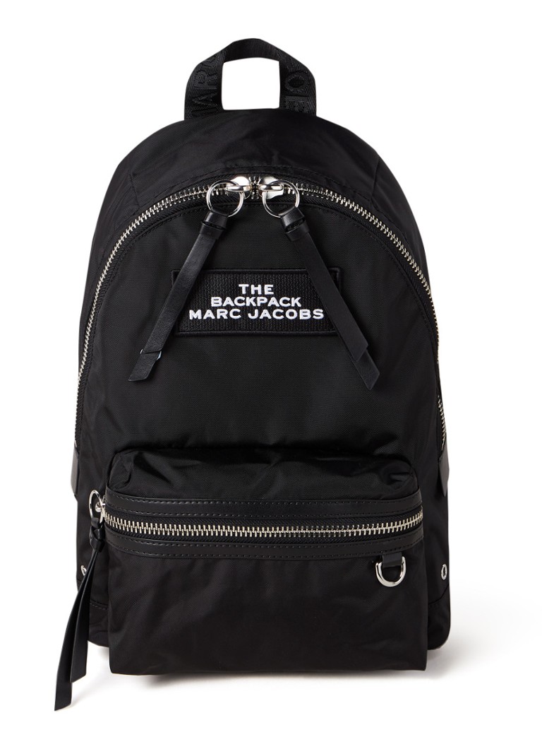 The Marc Jacobs The Medium Backpack rugzak met logopatch • Zwart • de