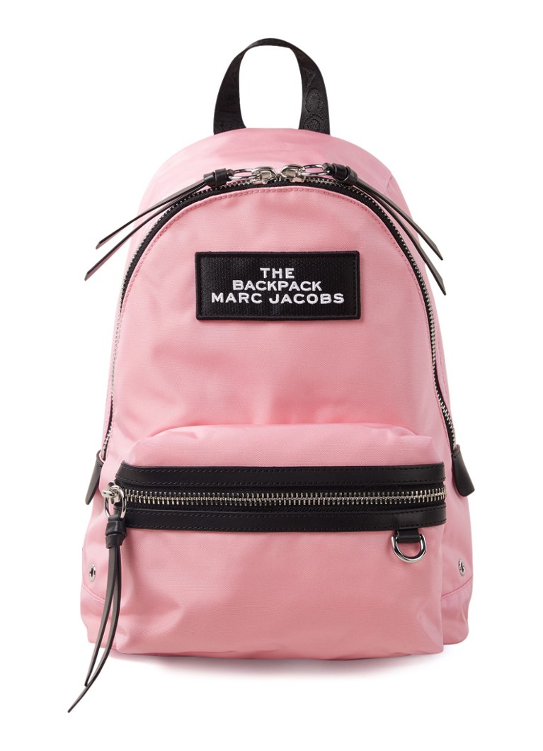 The Marc Jacobs The Medium Backpack rugzak met logopatch • Lichtroze