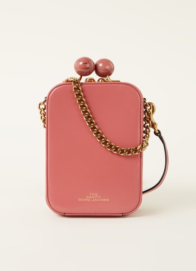 The Marc Jacobs The Vanity crossbodytas van leer • Koraalroze • de
