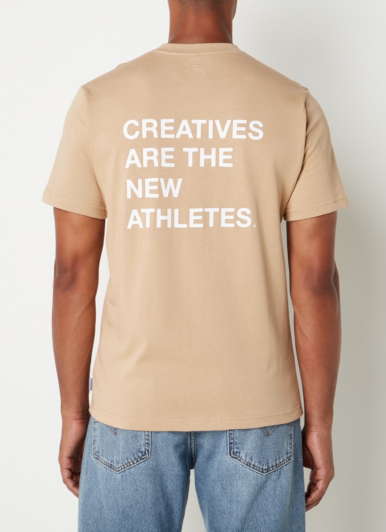 The New Originals - Catna T-shirt met logo en backprint - Beige
