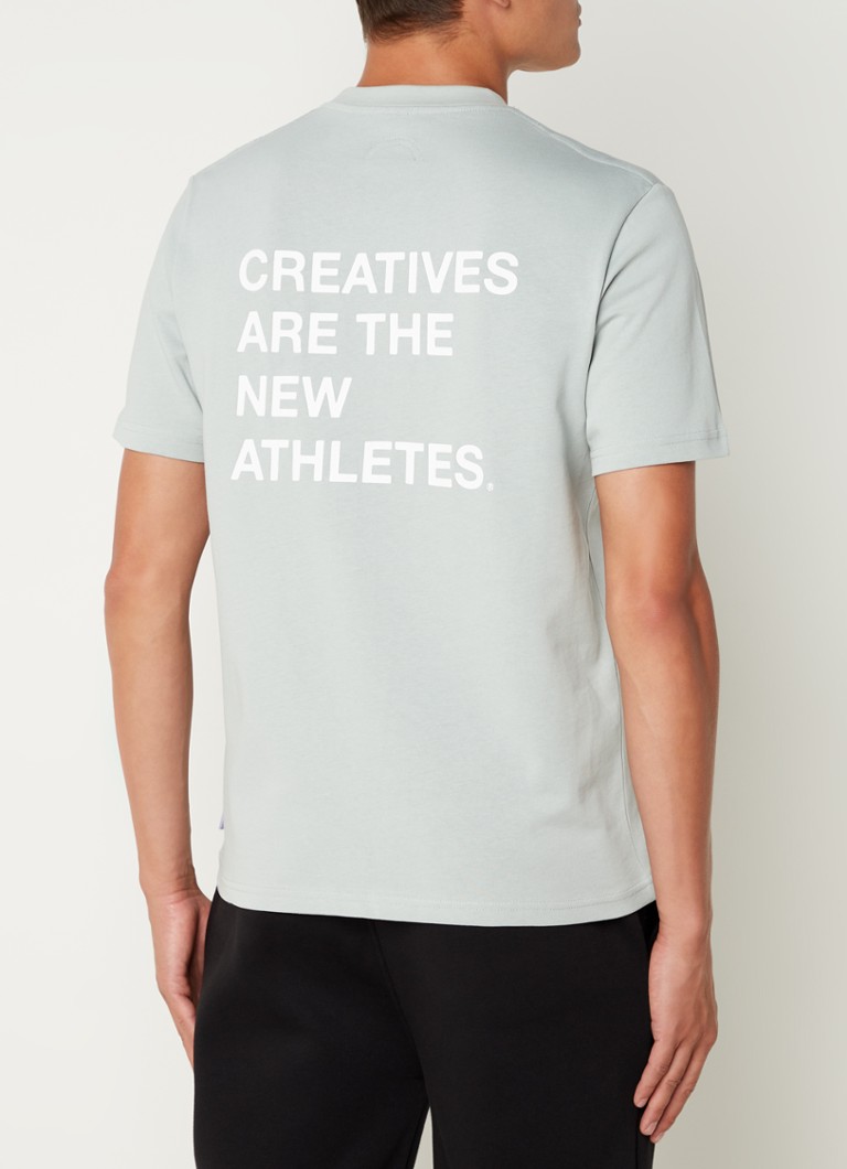 The New Originals - Catna T-shirt met logo en backprint - Lindegroen