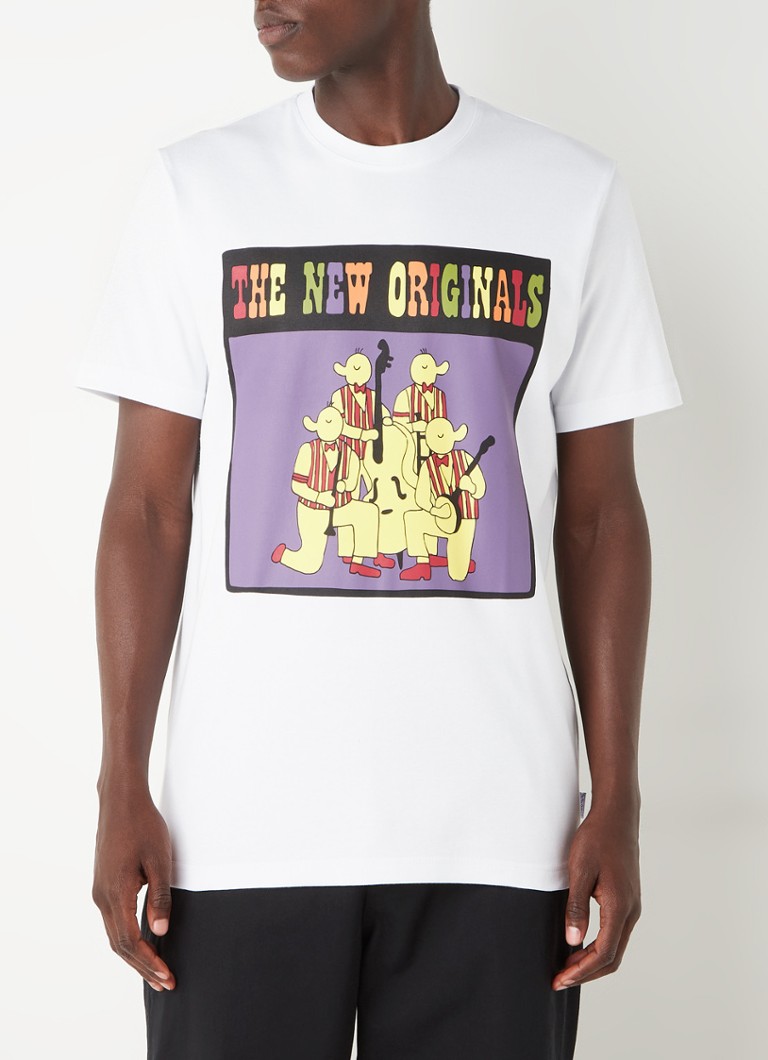 The New Originals - The Fellas T-shirt met print - Wit