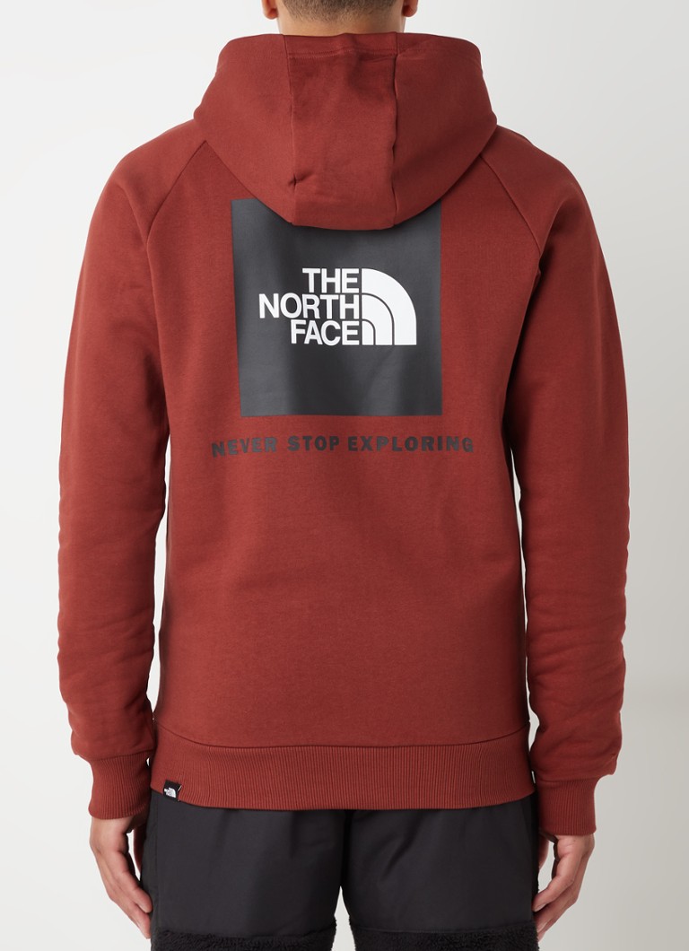 The North Face - Raglan Redbox hoodie met logo- en backprint - Rood