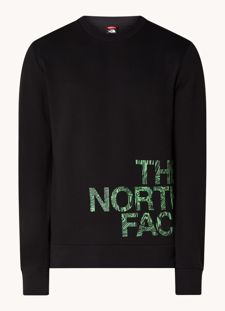 The North Face Sweater met logo- en backprint • Zwart • de Bijenkorf