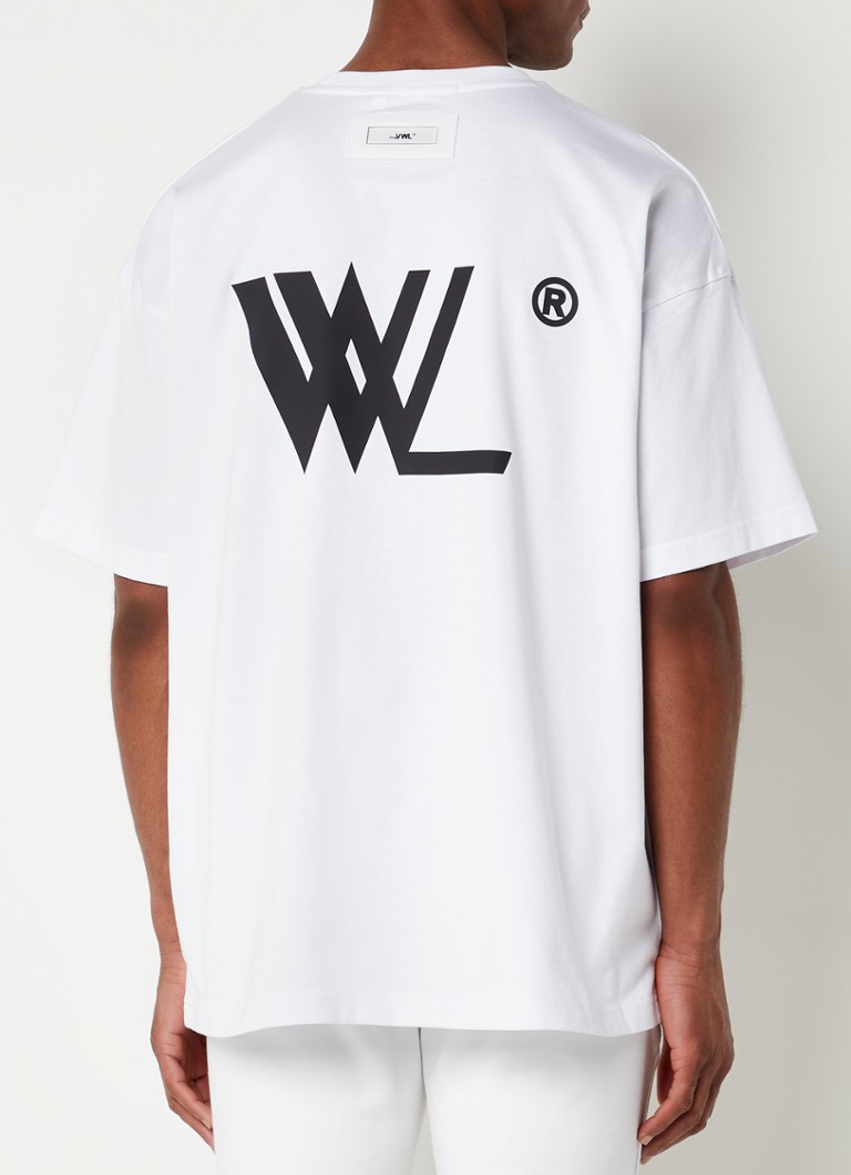 TheVWL - T-shirt van biologisch katoen met logo- en backprint - Wit