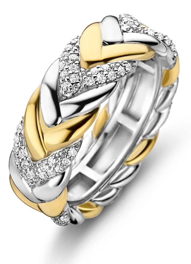 TI SENTO - Milano - Milano ring van zilver 12264ZY - Goud