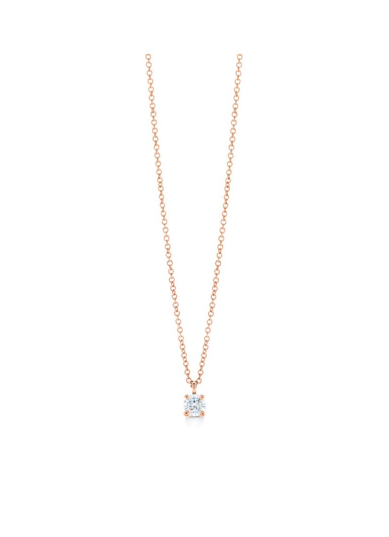 Tiffany & Co. - Solitaire ketting van 18 karaat roségoud met diamant en hanger 66194 - null