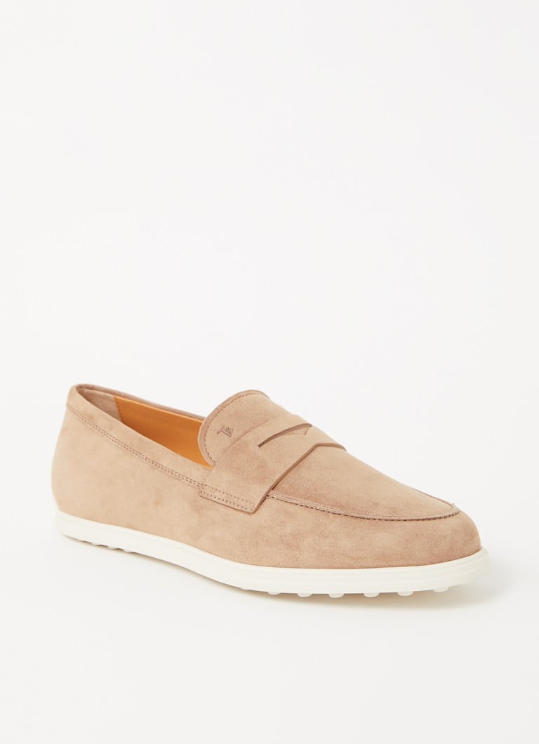 Tod's - Gomma mocassin van suède - Zand