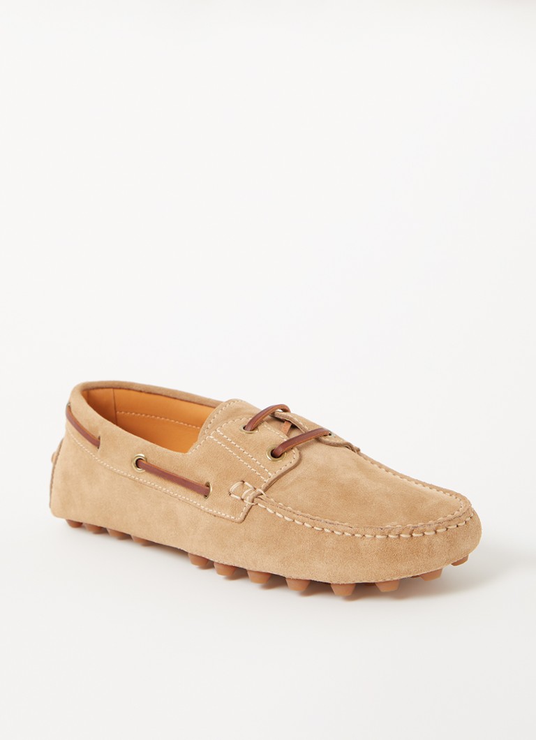 Tod's - Gommino bootschoen van suède - Khaki