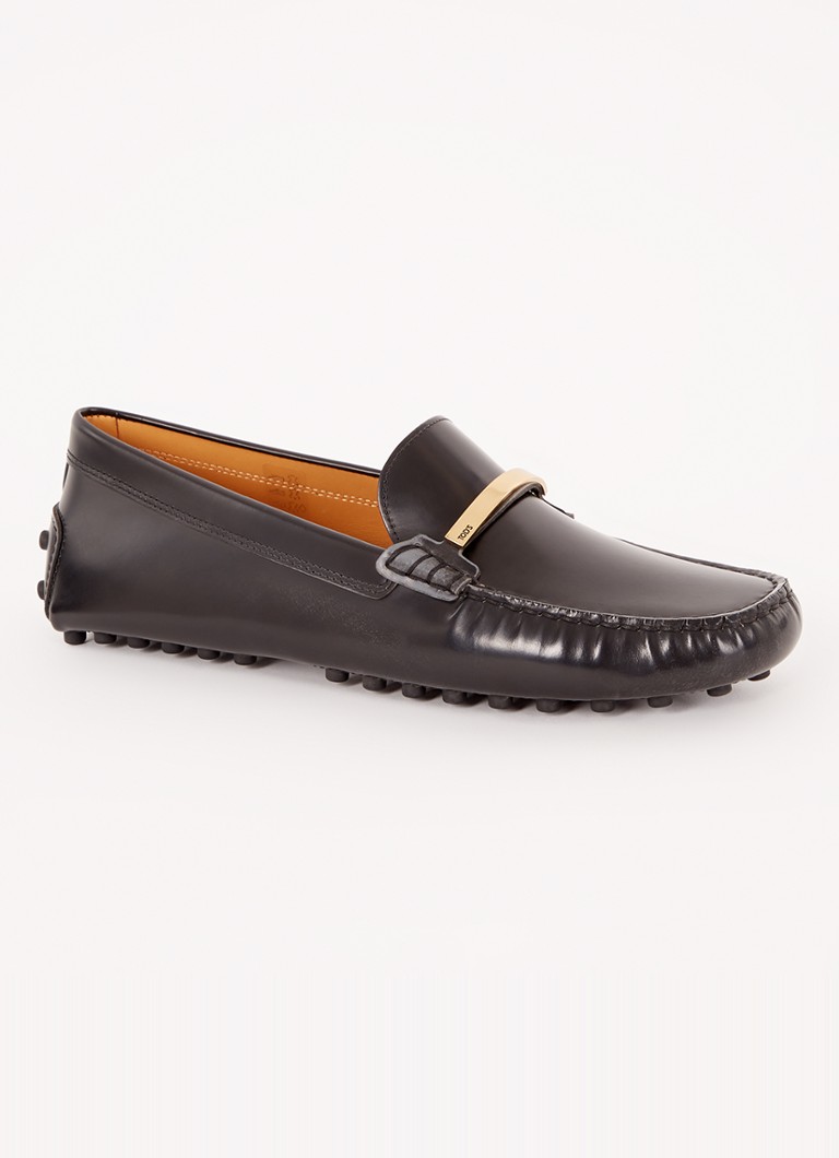 Tod's - Gommino Driving mocassin van kalfsleer - Zwart