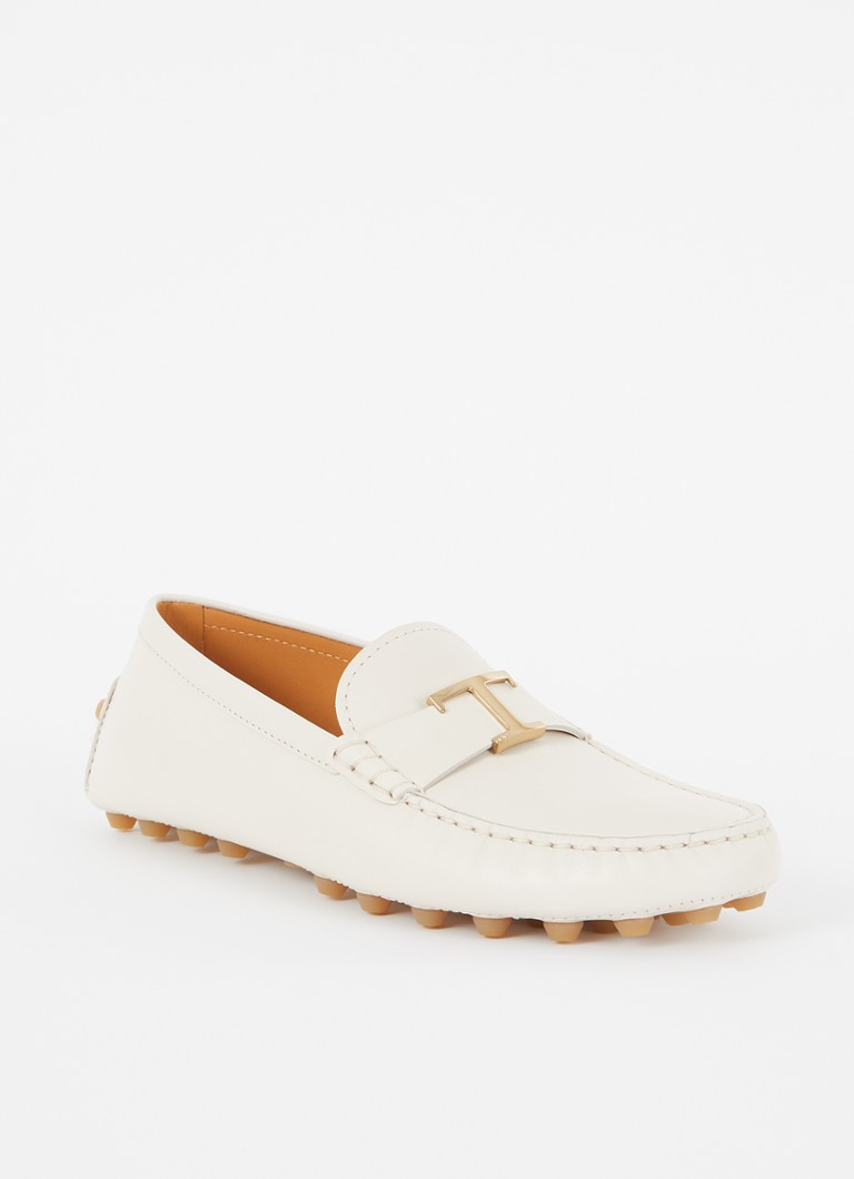 Tod's - Gommino Macro mocassin van leer - Gebroken wit