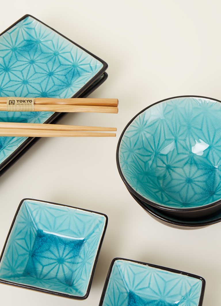 Sushi Glassy Turquoise - Japans Servies